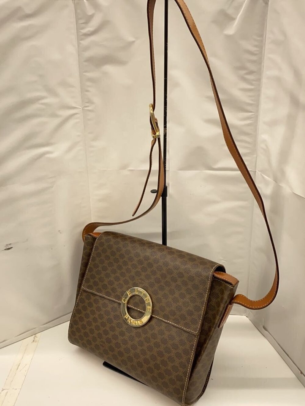 Celine over Shoulder Macadam Brown All Bag Brown